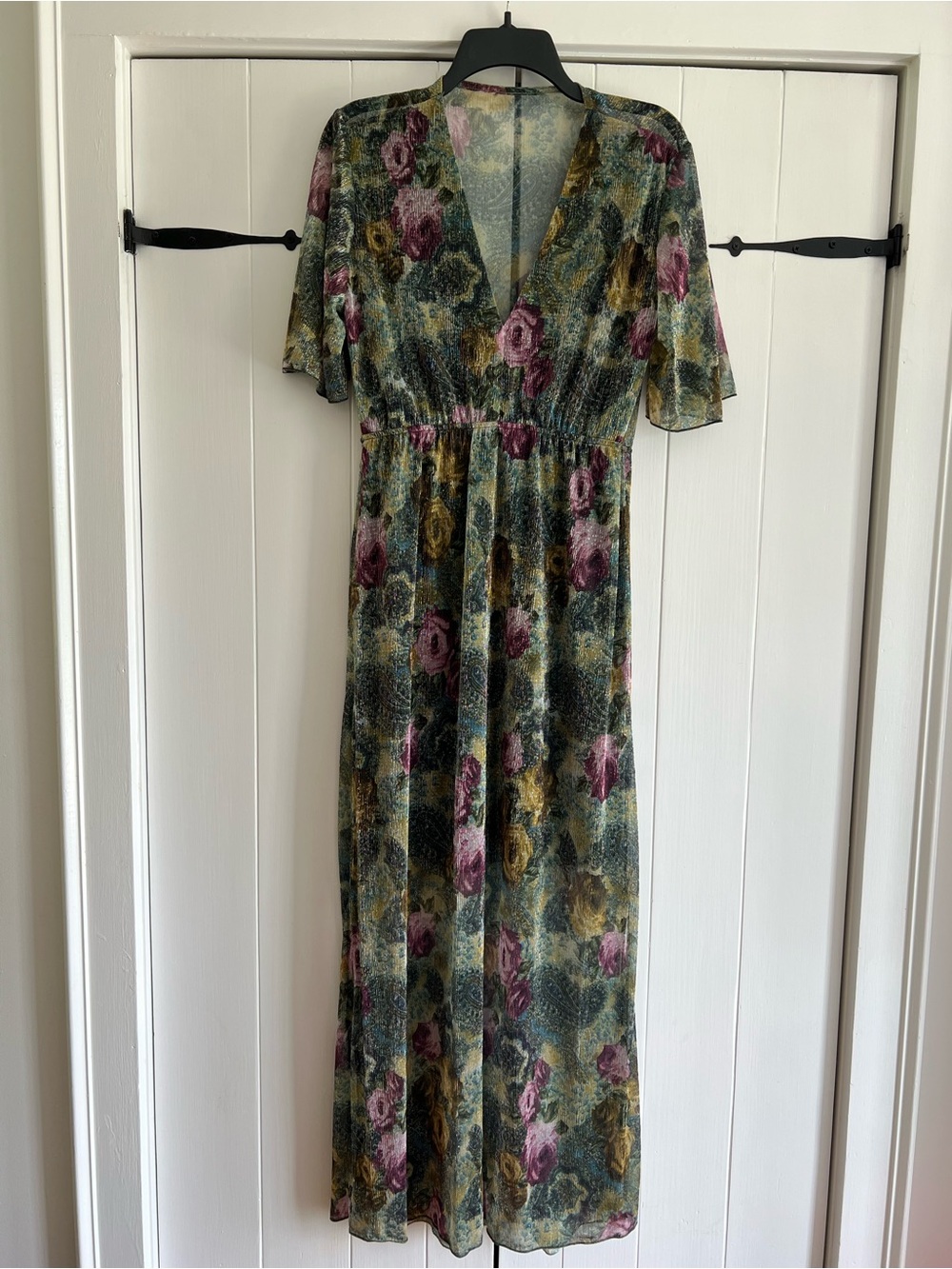 Green Floral V-Neck Maxi Dress - Elegant Women’s Summer Dress